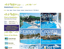 Tablet Screenshot of mobilehomeholidays.com